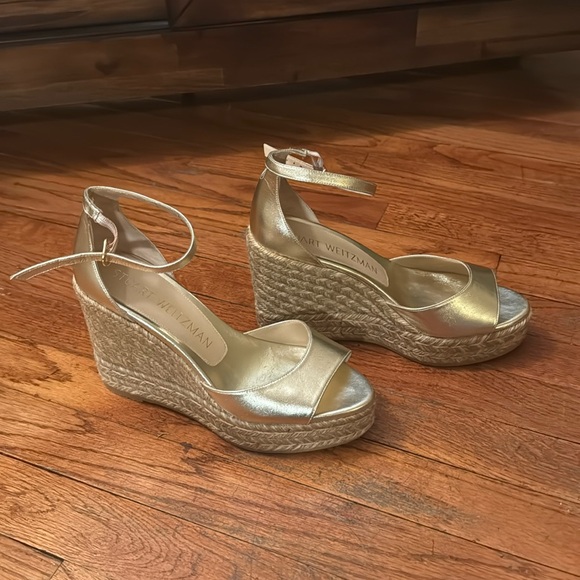 Stuart Weitzman Nudistcurve Espadrille Wedge Women's Shoes - Picture 3 of 16